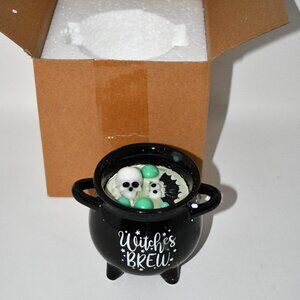 Kederwa Halloween Boo Basket Witch Candle, 14oz Pumpkin Spice Cauldron, NWT